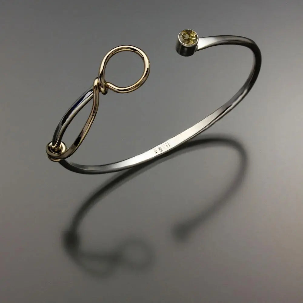Citrine Bracelet BRA521CI Sterling Silver and 14K Gold