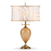 Kinzig Design Matilda Table Lamp 155 AF 133 Colors Gold Opaque Blown Glass Base With A Soft White Silk Shade Artistic Artisan Designer Table Lamps