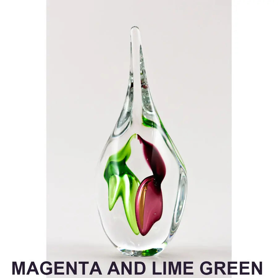 B. 7" H Magenta and Lime Green Dancing Souls