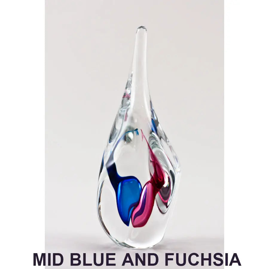 Krystyna Dancing Souls A. 7" H Fuchsia and Mid Blue