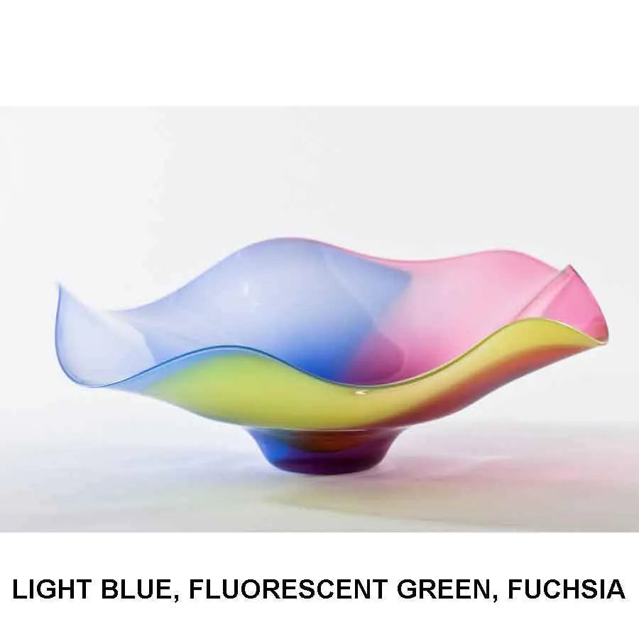 C. Light Blue, Fluorescent Green, and Fuchsia