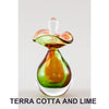 H. Terra Cotta and Lime Green Perfume Bottle