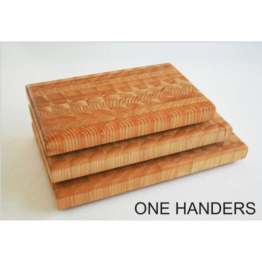 Larch Wood one hander cutting board sample sizes