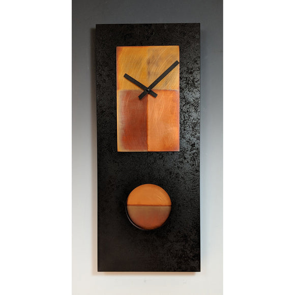 Black and Copper Pendulum Clock by Leonie Lacouette