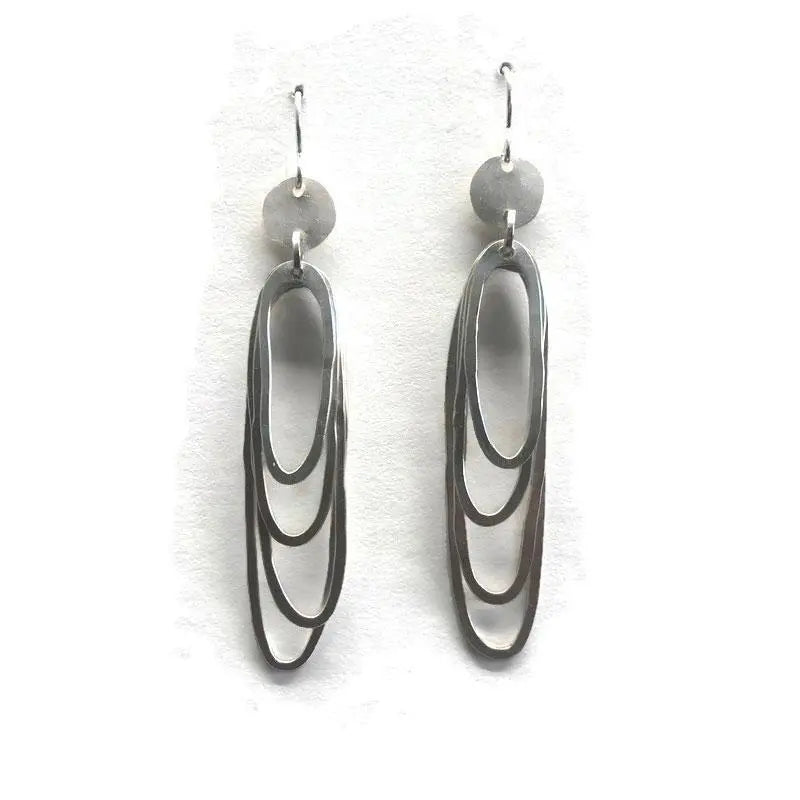 Long Hammered Sterling Silver Earrings E188 by Joanna Craft Jewelry Design Joanna Craft Jewelry