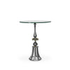 Luna Bella Birdie Side Table Metal with Glass Top and Solid Brass Details Artistic Artisan Designer Side Tables