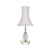 Luna Bella Chance Table Lamp Champagne White Gold and Pearl Metal and Brass and Clear Cut Crystal Details Artistic Artisan Designer Table Lamps