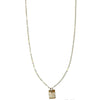 Michelle Pressler Jewelry Bars Necklace 4986 with White Natural Zircon Artistic Artisan Designer Jewelry