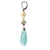 Michelle Pressler Earrings 5275 with Aqua Chalcedony Opal and Grandidierite Artistic Artisan Designer Jewelry