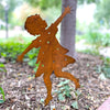 Prairie Dance Garden Stake Sculpture Dancing Girl Artistic Artisan Designer Garden Art