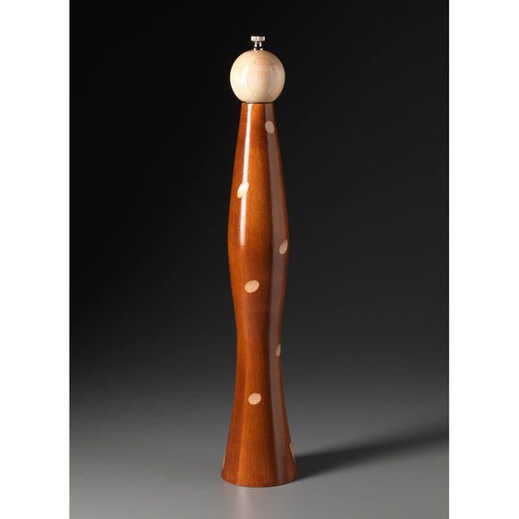 E2-8 in Brown and Beige Wooden Salt and Pepper Mill Grinder Shaker by Robert Wilhelm of Raw Design