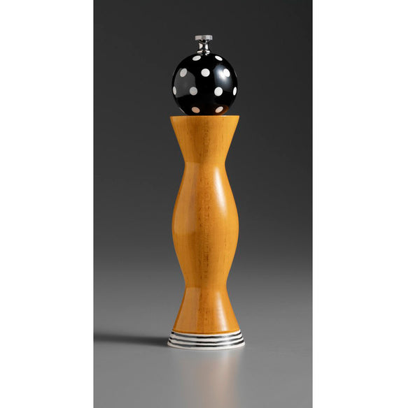 Apex AP-5 in Yellow, Black, and White Wooden Salt and Pepper Mill Grinder Shaker by Robert Wilhelm of Raw Design