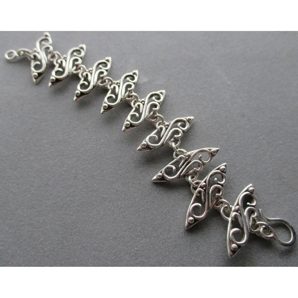 Richelle Leigh Sterling Silver Swirl Bracelet BL31SS Handcrafted Jewelry