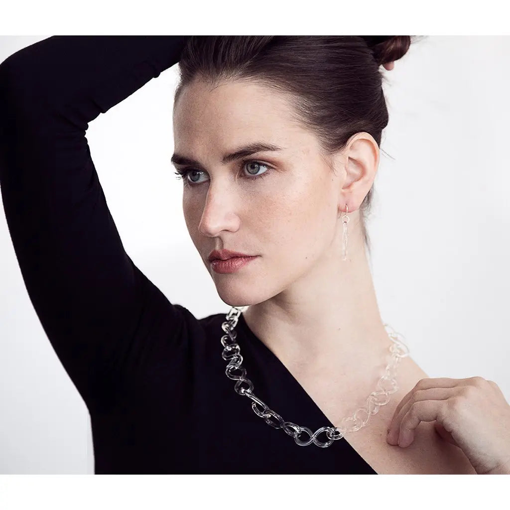 Figure Eight Chain Necklace and Figure Eight Earrings