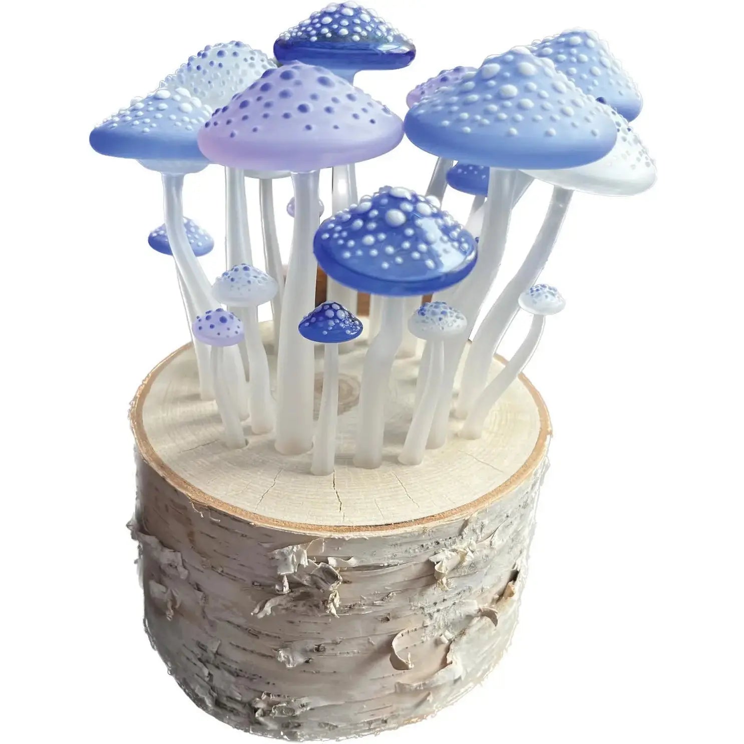 Handblown Glass Fairy Ring Mushroom Sculpture by Sage Studios