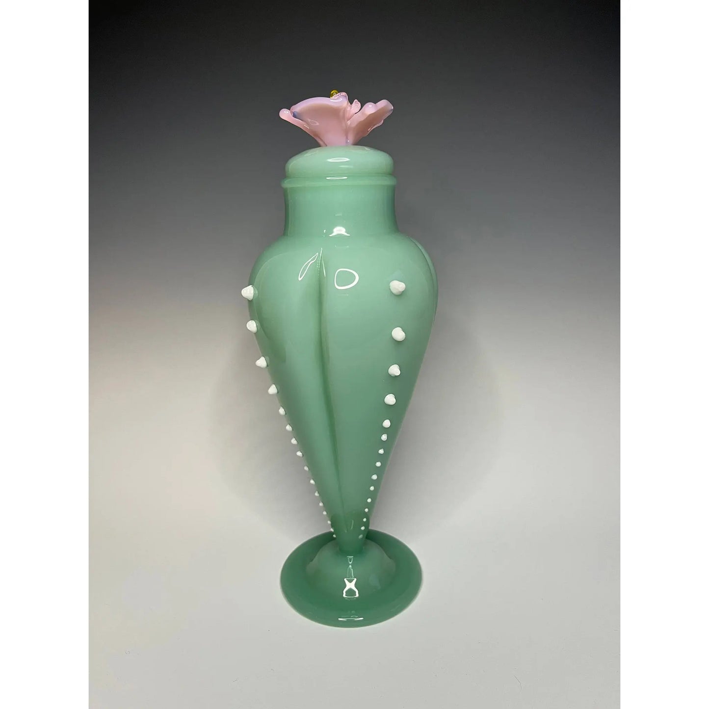 Sage Studios Glass Cactus Apothecary Jar Functional Art Glass