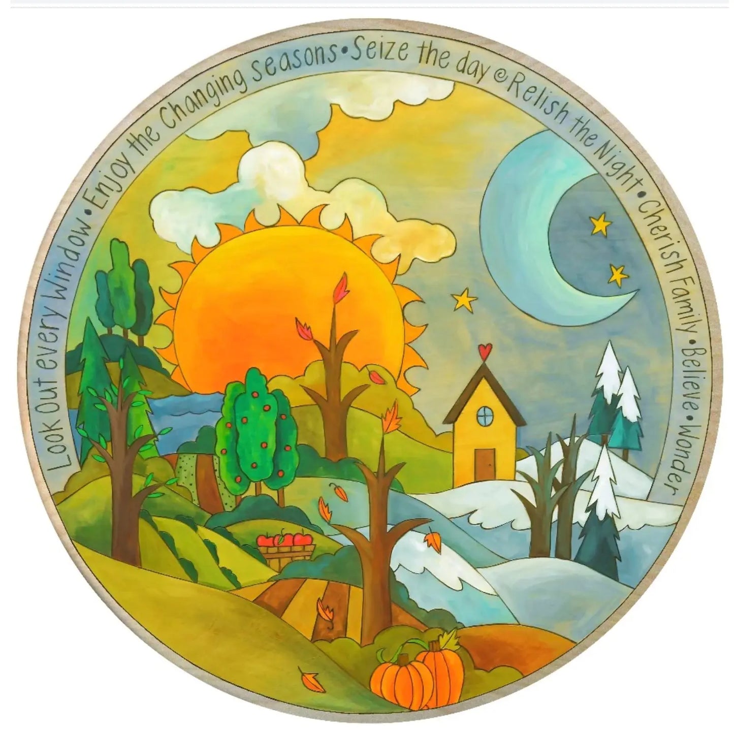 Sincerely Sticks Lazy Susan Little Cabin in the Woods Artistic Artisan Designer Lazy Susans