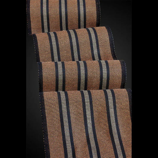 Freeway Scarf in Acorn and Fig by Sosumi Weaving Pamela Whitlock Handwoven Bamboo Scarves