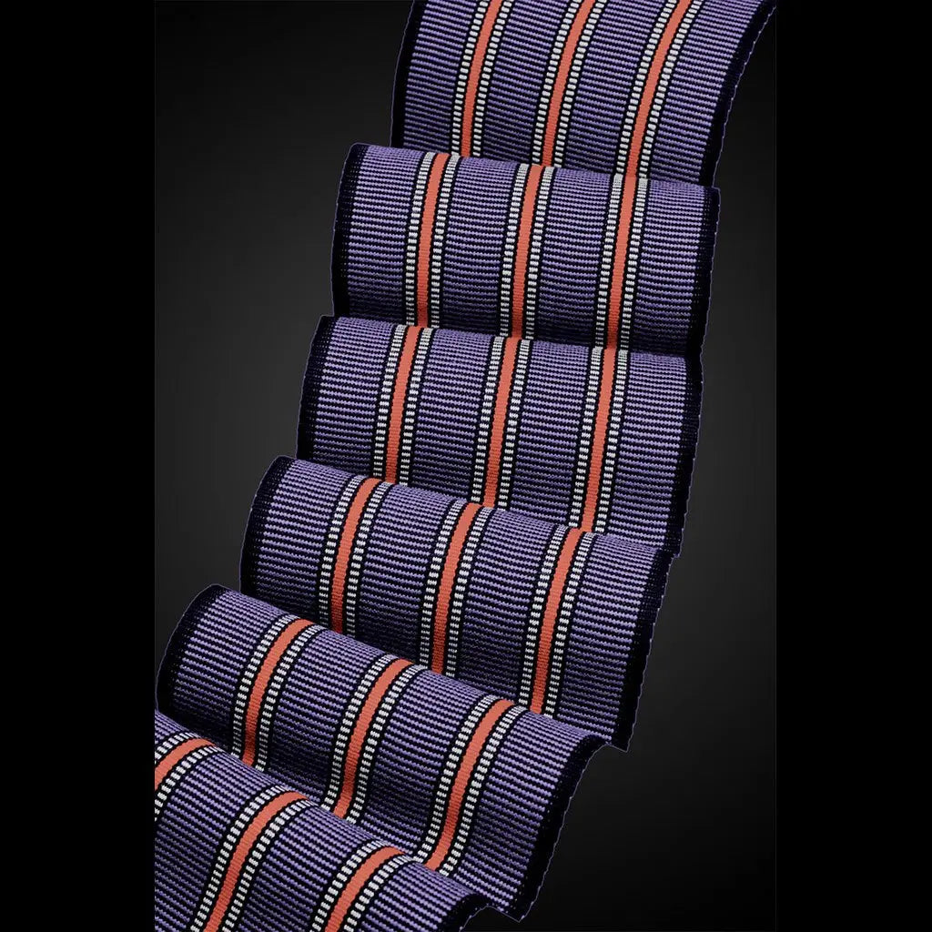 Wilder Scarf in Orchid Coral and Walnut by Sosumi Weaving Pamela Whitlock Handwoven Bamboo Scarves