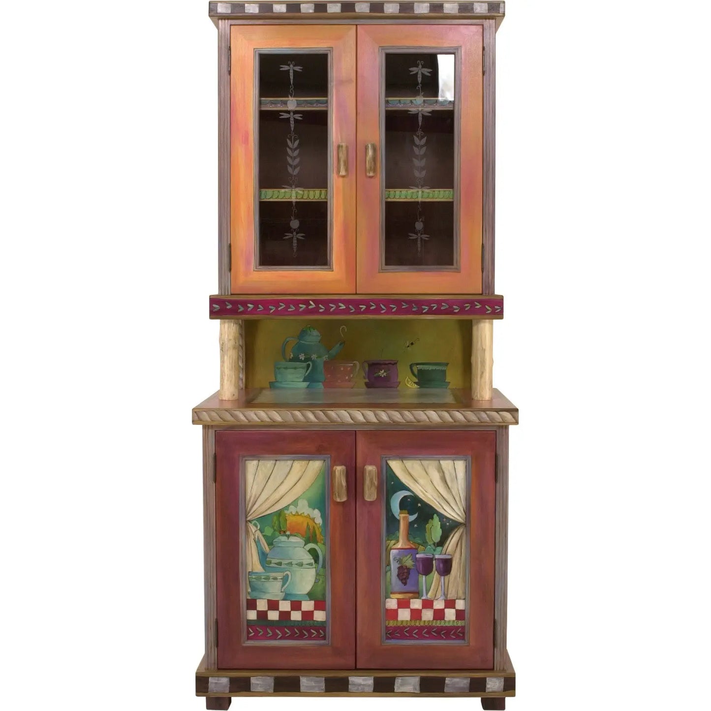China Hutch Cabinet by Sticks CPD001-D11044, Artistic Artisan Designer Cabinets
