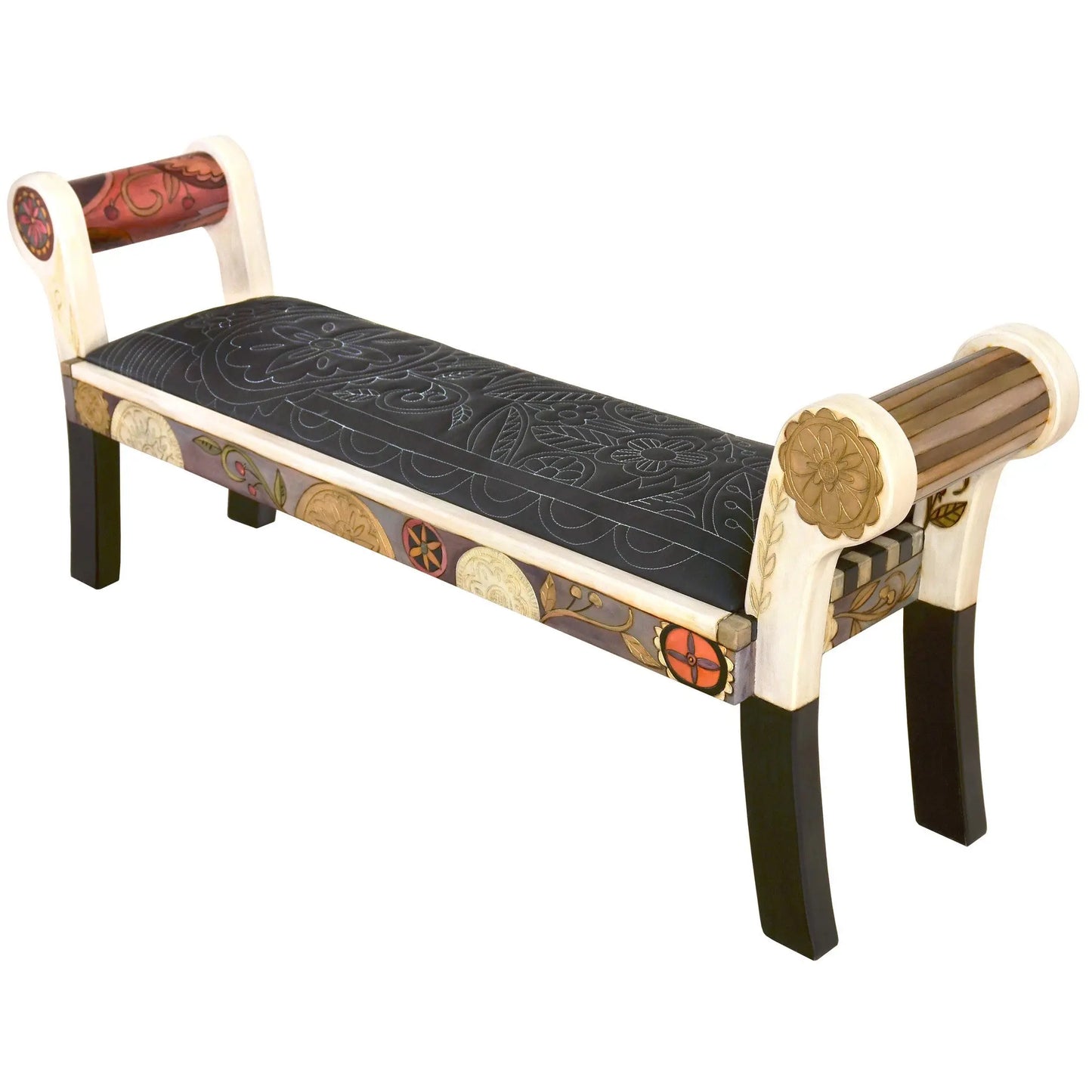 Sticks Roll Arm Bench BEN050-D75212, Artistic Artisan Designer Benches