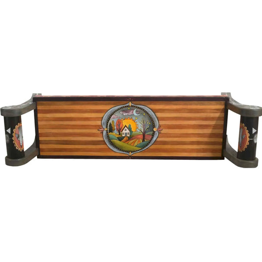 Sticks Rolled Arm Bench BEN053 Artistic Artisan Designer Benches