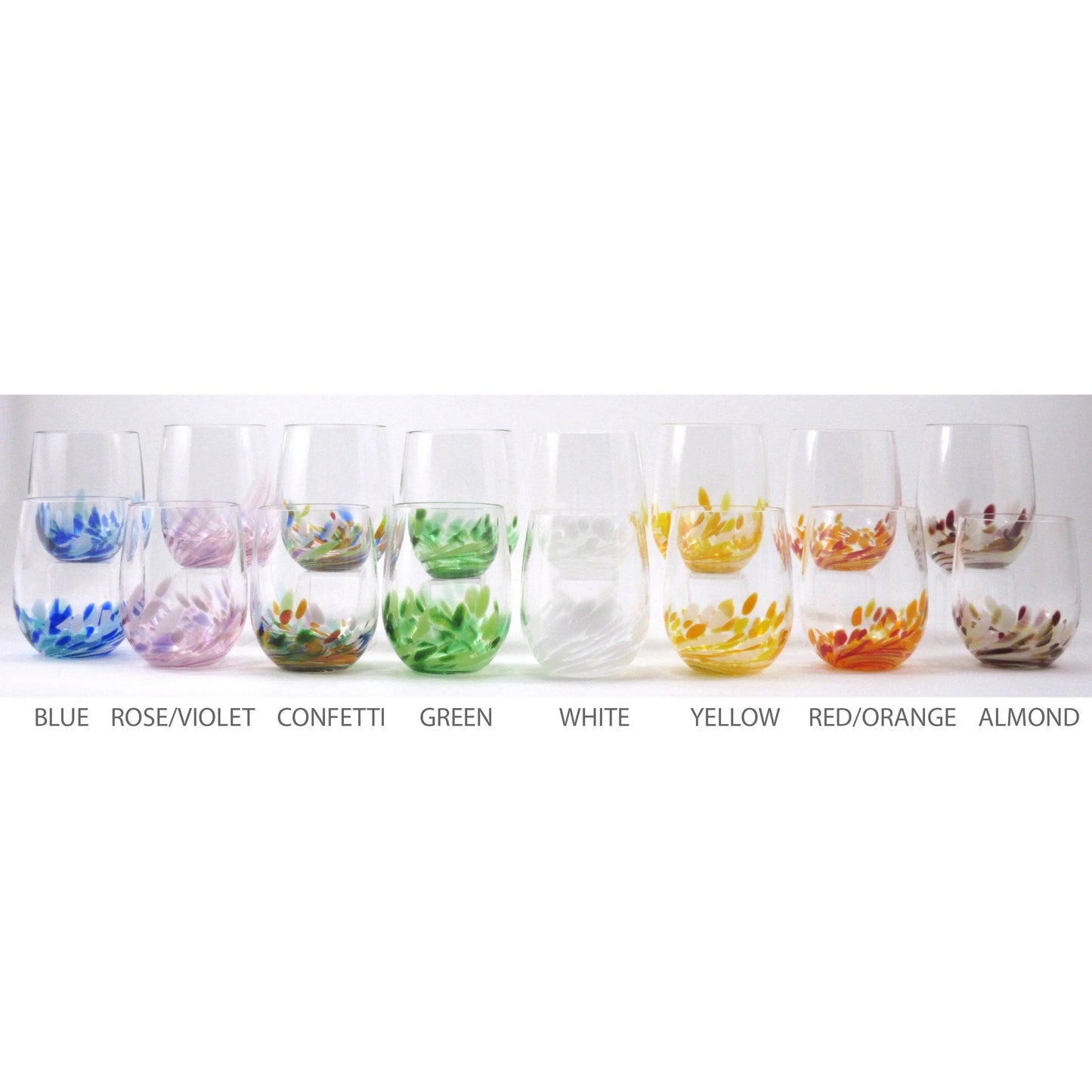 Vino Breve Glasses Shown In Green Two Piece Set