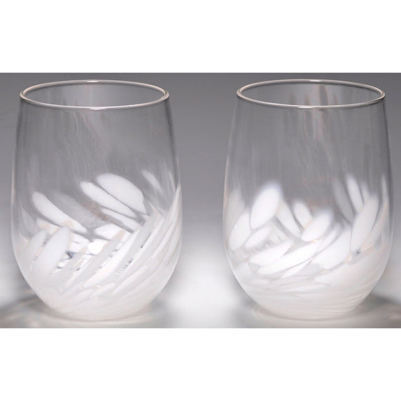 The Furnace Glassworks Vino Breve Glasses Shown In White Functional Artisan Handblown Art Glass Glasses