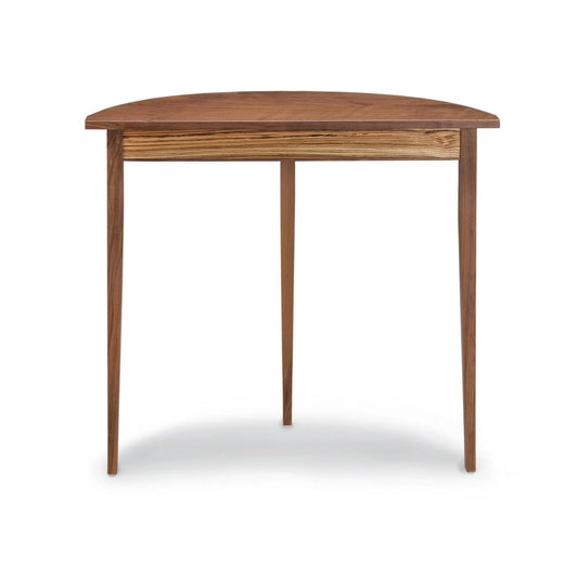Thomas William Furniture Demilune Black Walnut Side Table-3