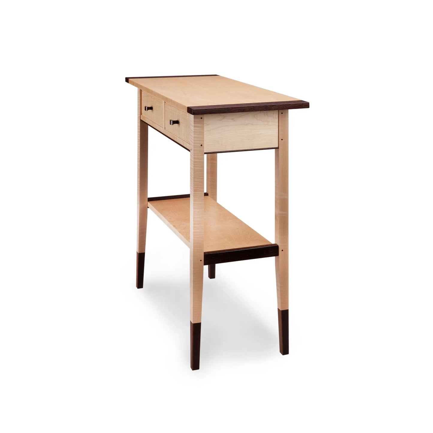 Thomas William Furniture Tiger Maple Two Drawer Hall Table-3