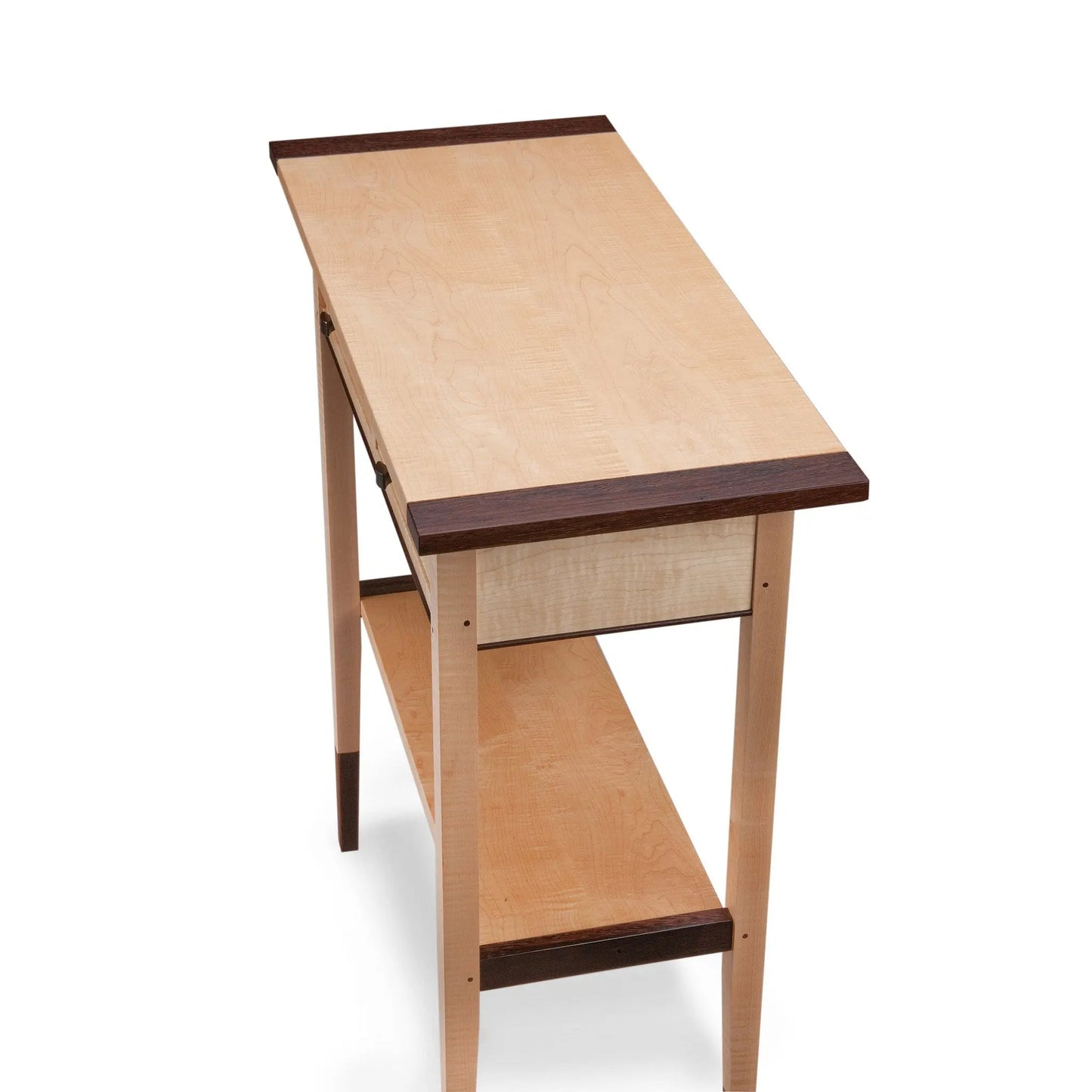 Thomas William Furniture Tiger Maple Two Drawer Hall Table-6