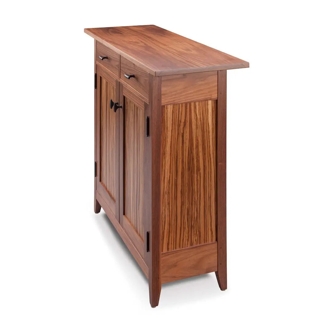 Thomas William Furniture Tom Dumke Zebrawood Two Drawer Side Cabinet 03b Shaker Style Cabinets Furniture