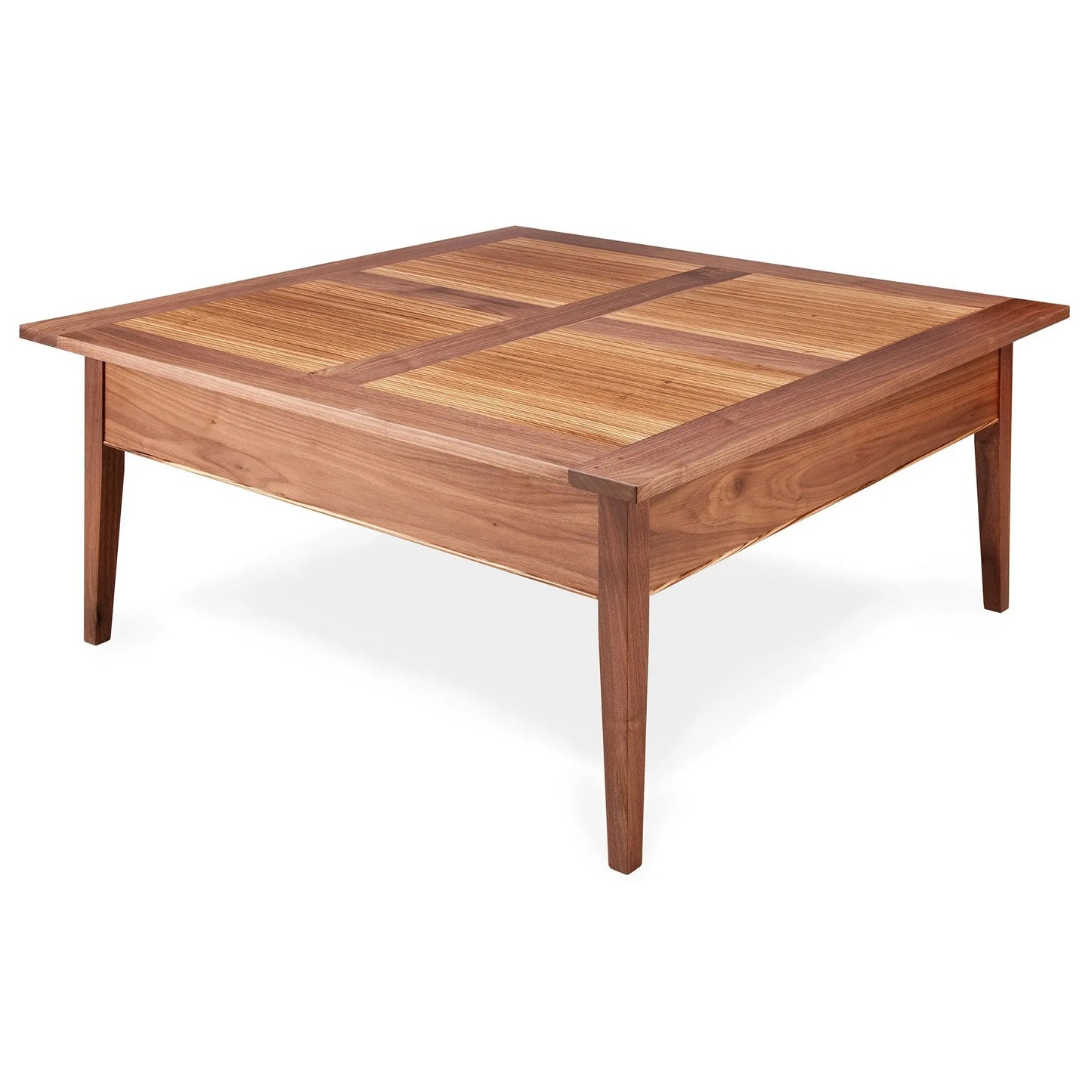 Thomas William Furniture Walnut and Zebra Coffee Table Artistic Artisan Designer Coffee Tables