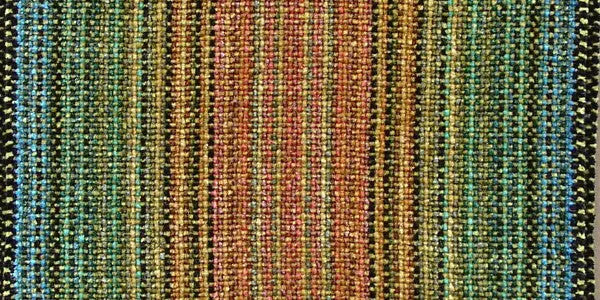 Trillium Handmade Weavers Chenille Scarf in Aztec Gold, Artistic Artisan Designer Chenille Scarves