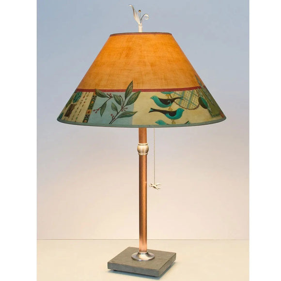 Janna Ugone and Co. Copper Table Lamp RLG562-C with Large Conical Shade