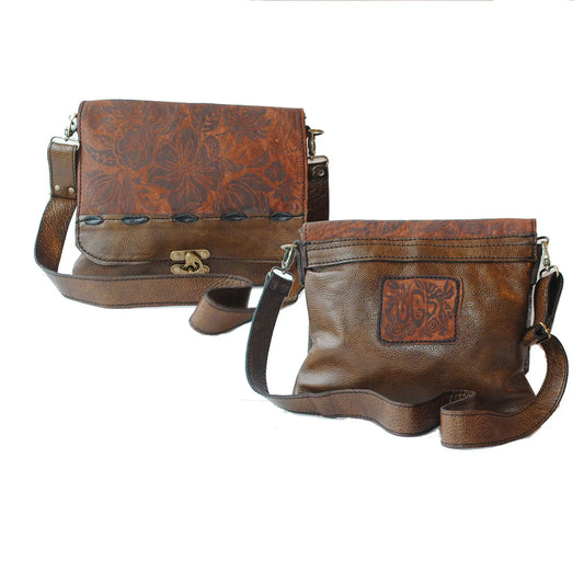 Uptown Messenger Handbag in Peony Print