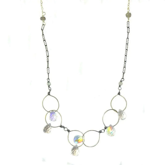 Vannucci Design by Justine Galaxy Gunmetal Necklace NR3056