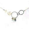 A. Vannucci Design by Justine Iolite Chalcedony and Moonstone Joyful Swirl Necklace NM2066