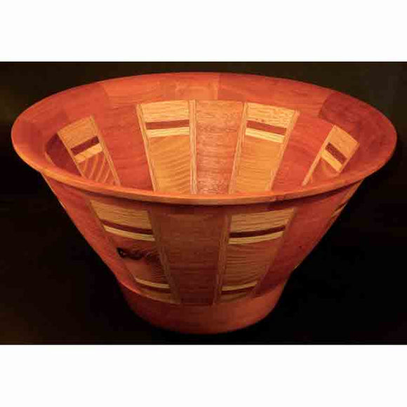 Winchester Woodworks Segmented Bowl 116, Artistic Artisan Wood Turned Bowls