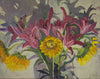 Lila Bacon Floral Painting on Canvas Pink Lilies c-lb204
