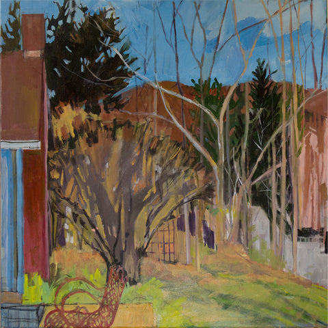 Lila Bacon Landscape Painting on Canvas Autumn c-lb224