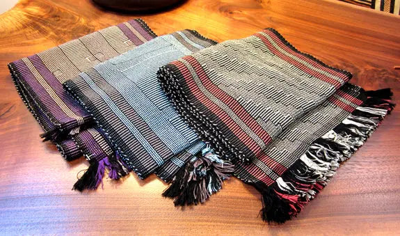Sosumi Weaving, Scarves, Pamela Whitlock, Artistic, Handwoven Bamboo Fiber Scarves