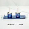 Amalia Flaisher Shabbat Lucerna Candlestick Set with Tray MJ Artistic Artisan Designer Judaica