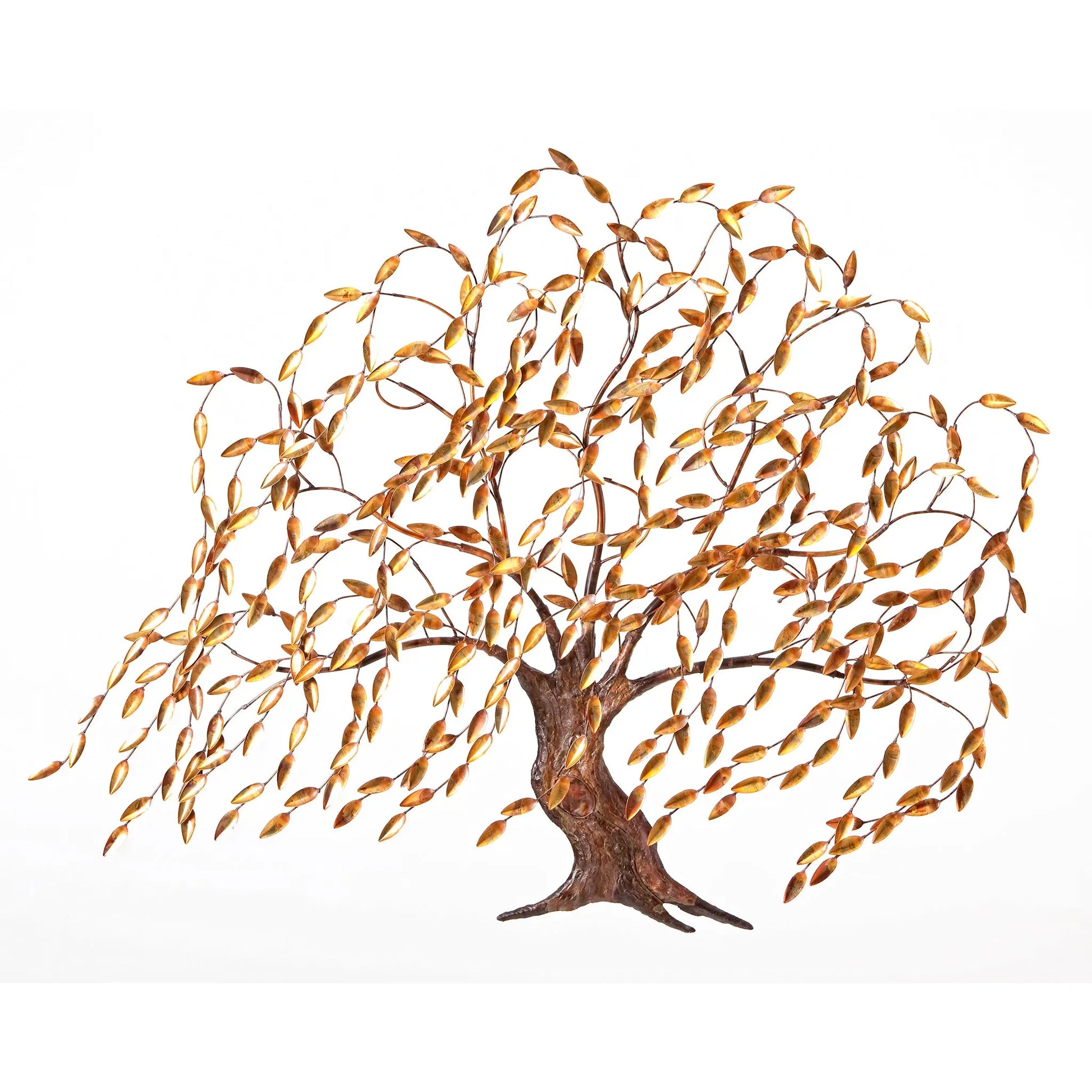 Andy Brinkley Copper Willow Tree 142C 44"W X 36"H Wall Art Artistic Artisan Crafted Copper Wall Sculptures