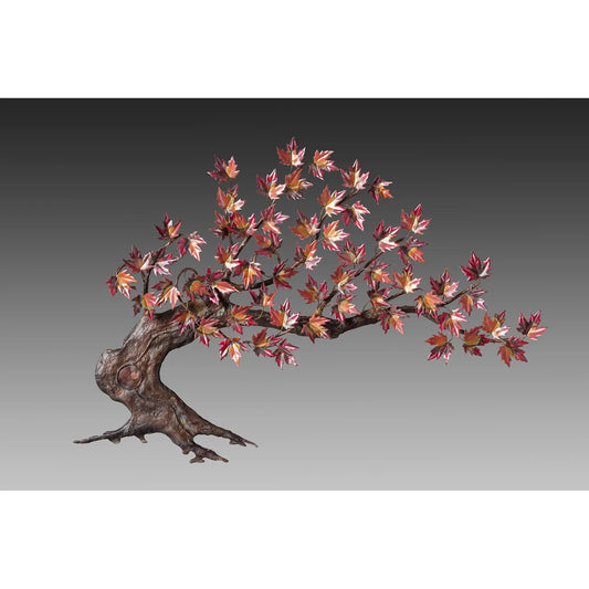 Andy Brinkley Copper Windswept Maple Tree 255M  29"H x 41"W Artistic Artisan Crafted Copper Wall Sculptures