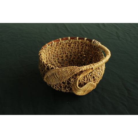 Anne Scarpa McCauley Leaf Bowl 3 Artistic Artisan Hand Crafted Baskets