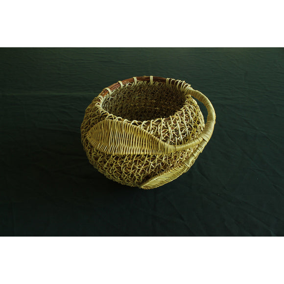 Anne Scarpa McCauley Round Leaf Basket 13 Artistic Artisan Hand Crafted Baskets