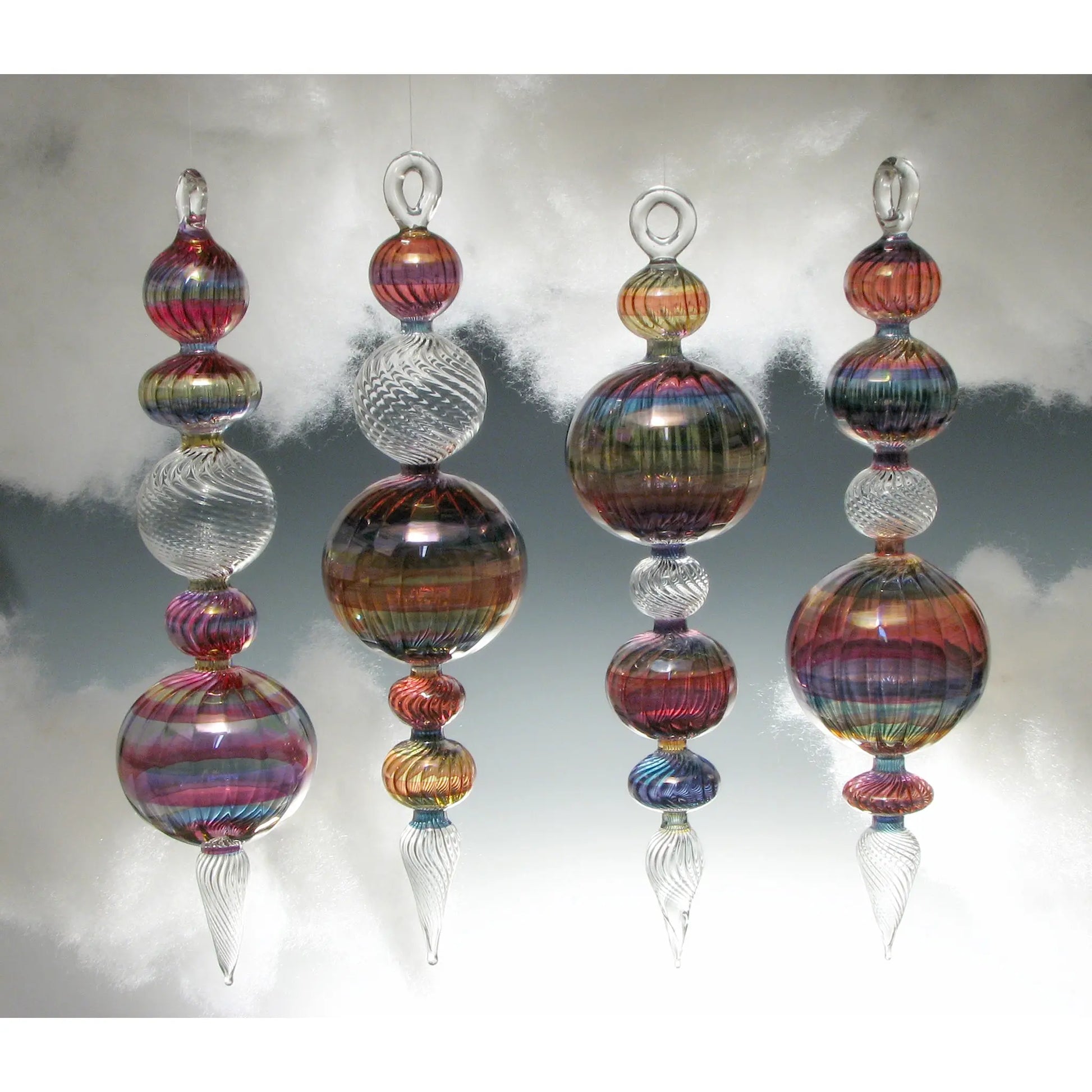 Salusa Glassworks colorful Hhuse ornaments