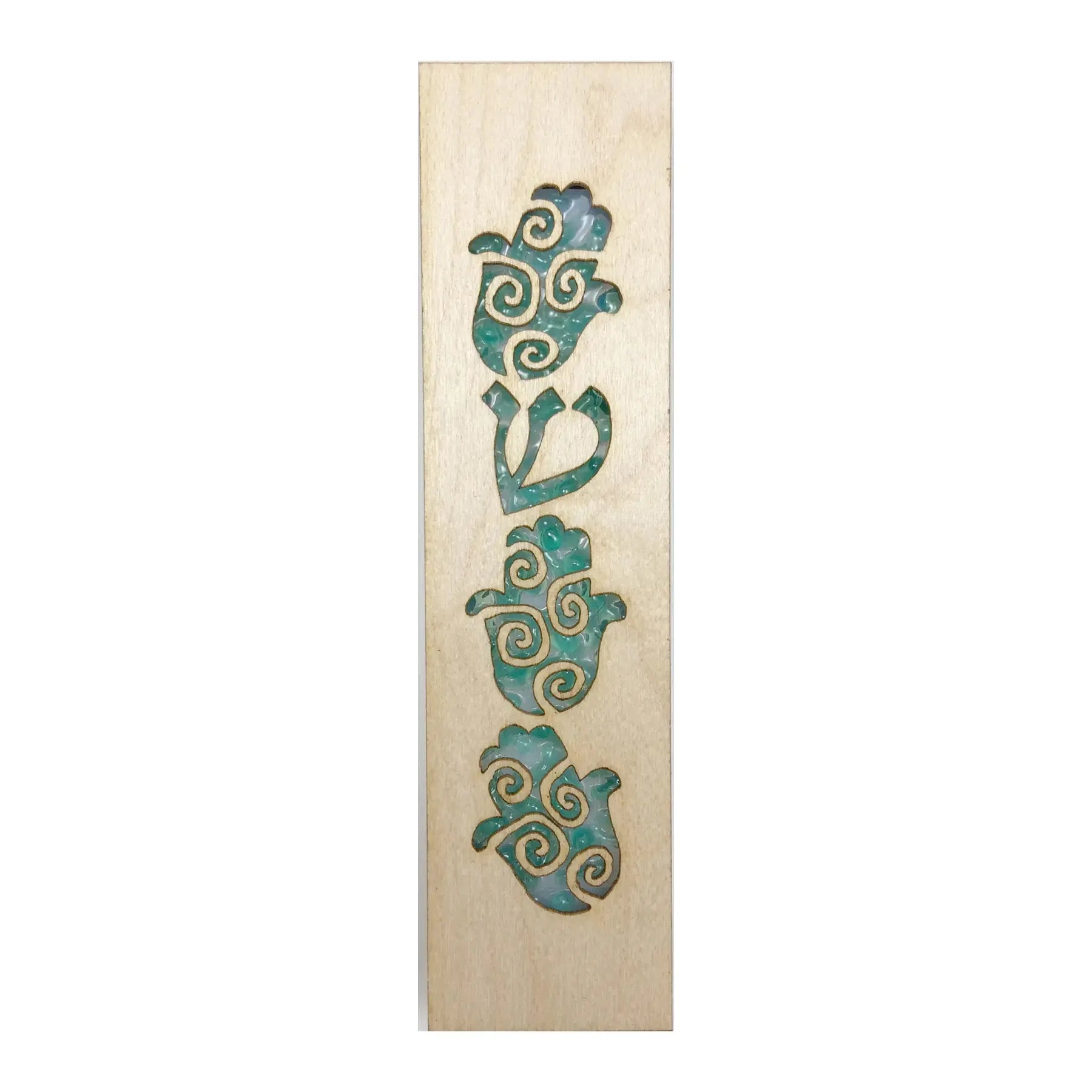 Beames Design Hamsa Mezuzah in Green