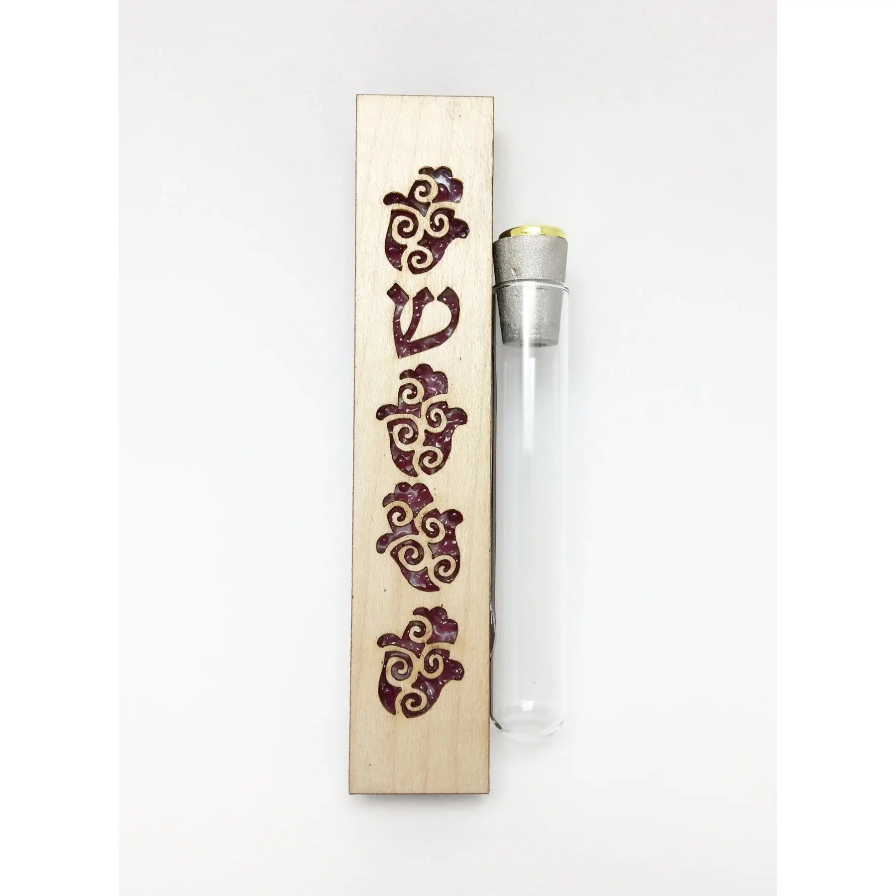 Beames Designs Hamsa Wedding Shards Mezuzah in Pink